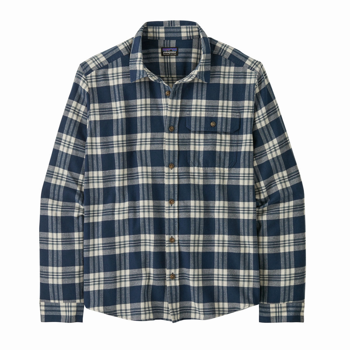 Men's Long-Sleeved Lightweight Fjord Flannel Shirt Minimal Design