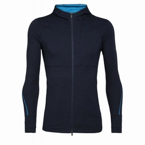 Men's Merino Quantum II Long Sleeve Zip Hood Jacket Slim Fit Cut