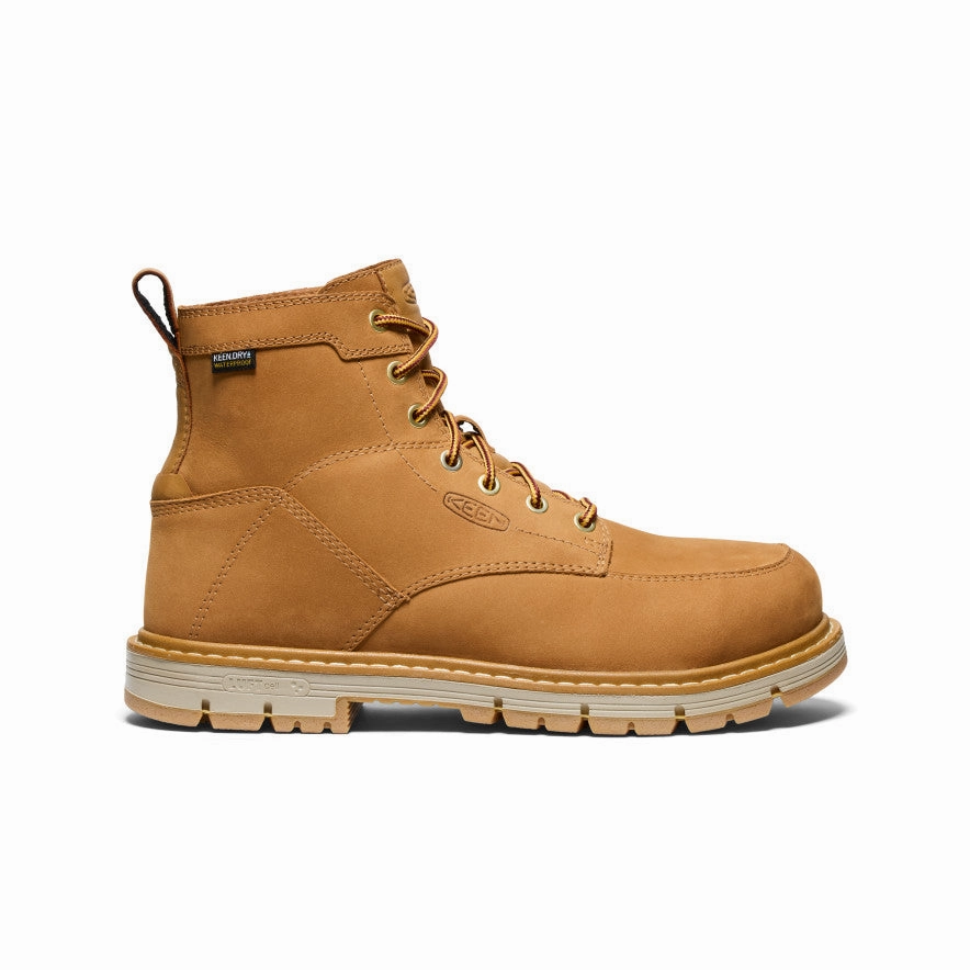 Relaxed Vibe Men's San Jose 6" Waterproof 90?? Heel Boot (Aluminum Toe)  |  Bistre/Gum