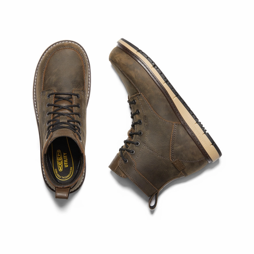 Men's San Jose 6" Waterproof Boot (Aluminum Toe)  |  Cascade Brown/Black Eco Material Rainy Days