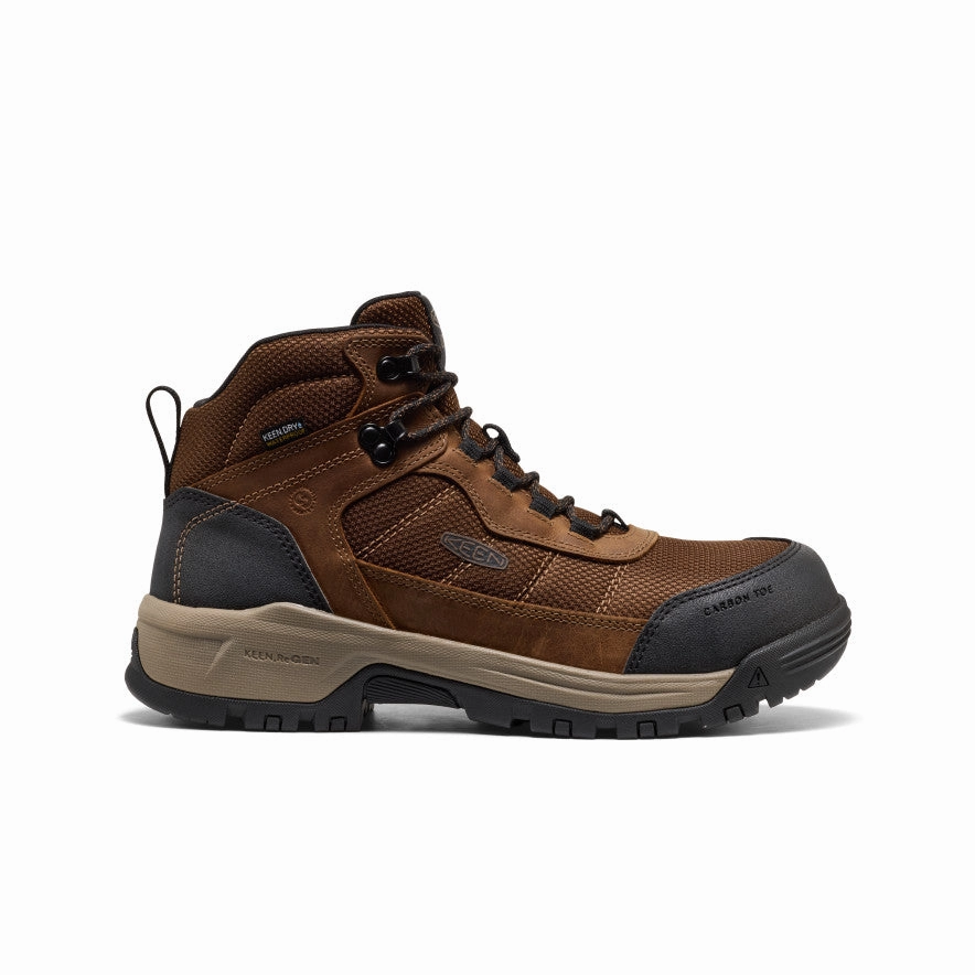 Dynamic Flex Construction Men's Skokie Waterproof Work Boot (Carbon Toe)  |  Dark Earth/Black