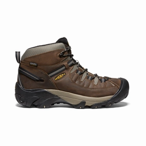 Men's Targhee II Waterproof Mid Wide  |  Shitake/Brindle Contoured Midsole Durable Shell Winter Walker