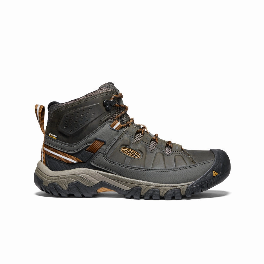 Men's Targhee III Waterproof Mid  |  Black Olive/Golden Brown Mud Resistant Backcountry Camper Feather Light Nature Lover