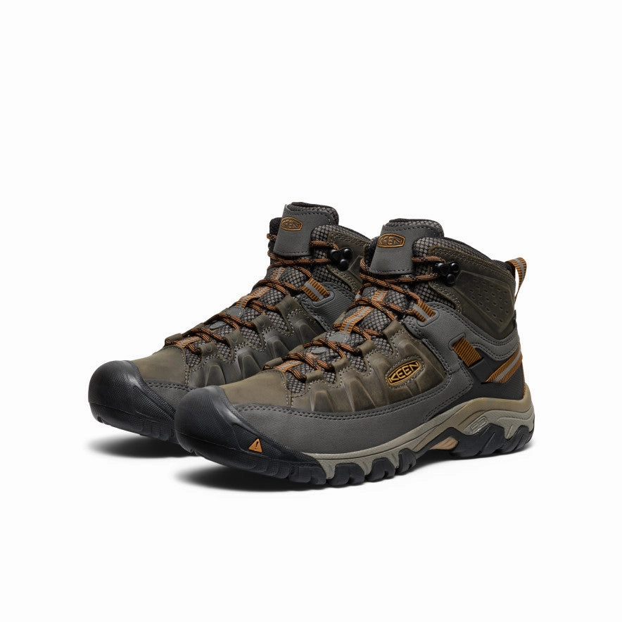 Men's Targhee III Waterproof Mid Wide  |  Black Olive/Golden Brown Modern Lines Art Soul