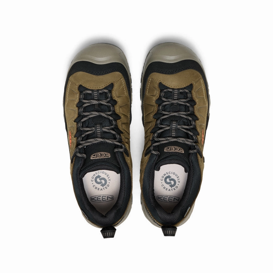 Comfortable Insole Men's Targhee IV Waterproof Hiking Shoe  |  Dark Olive/Gold Flame