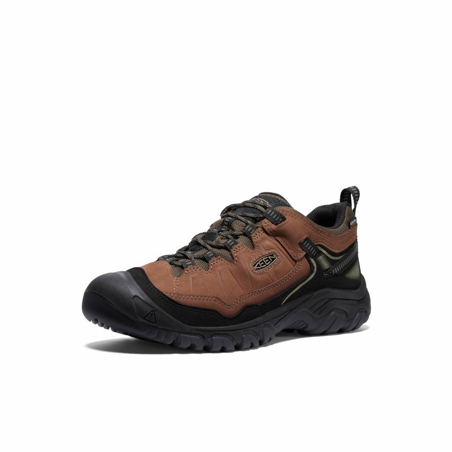 Men's Targhee IV Wide Waterproof Hiking Shoe  |  Bison/Black Agile Low Top