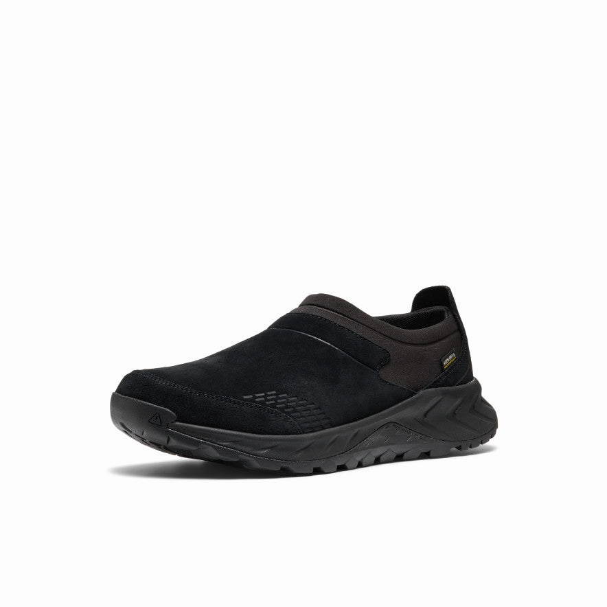 Effortless Slip On Men's TTS Moc Waterproof Sneaker  |  Black/Black