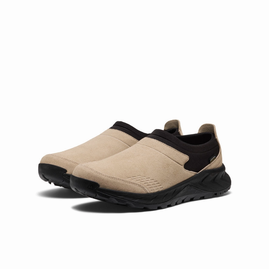Slip Fit Men's TTS Moc Waterproof Sneaker  |  Safari/Black