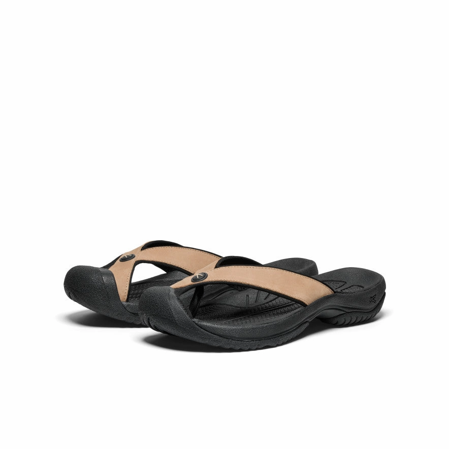 Men's Waimea Leather Flip-Flop  |  Cornstalk/Black Flexible Sole