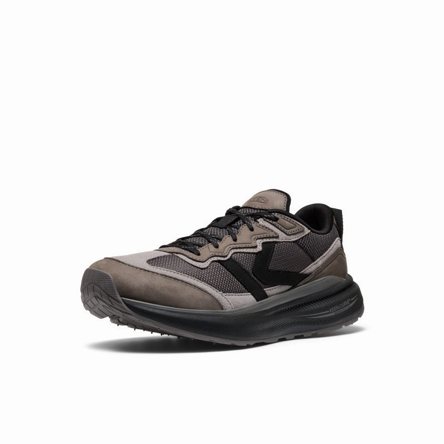 Men's WK500 Leather Walking Shoe  |  Steel Grey/Black Fashionable Walk