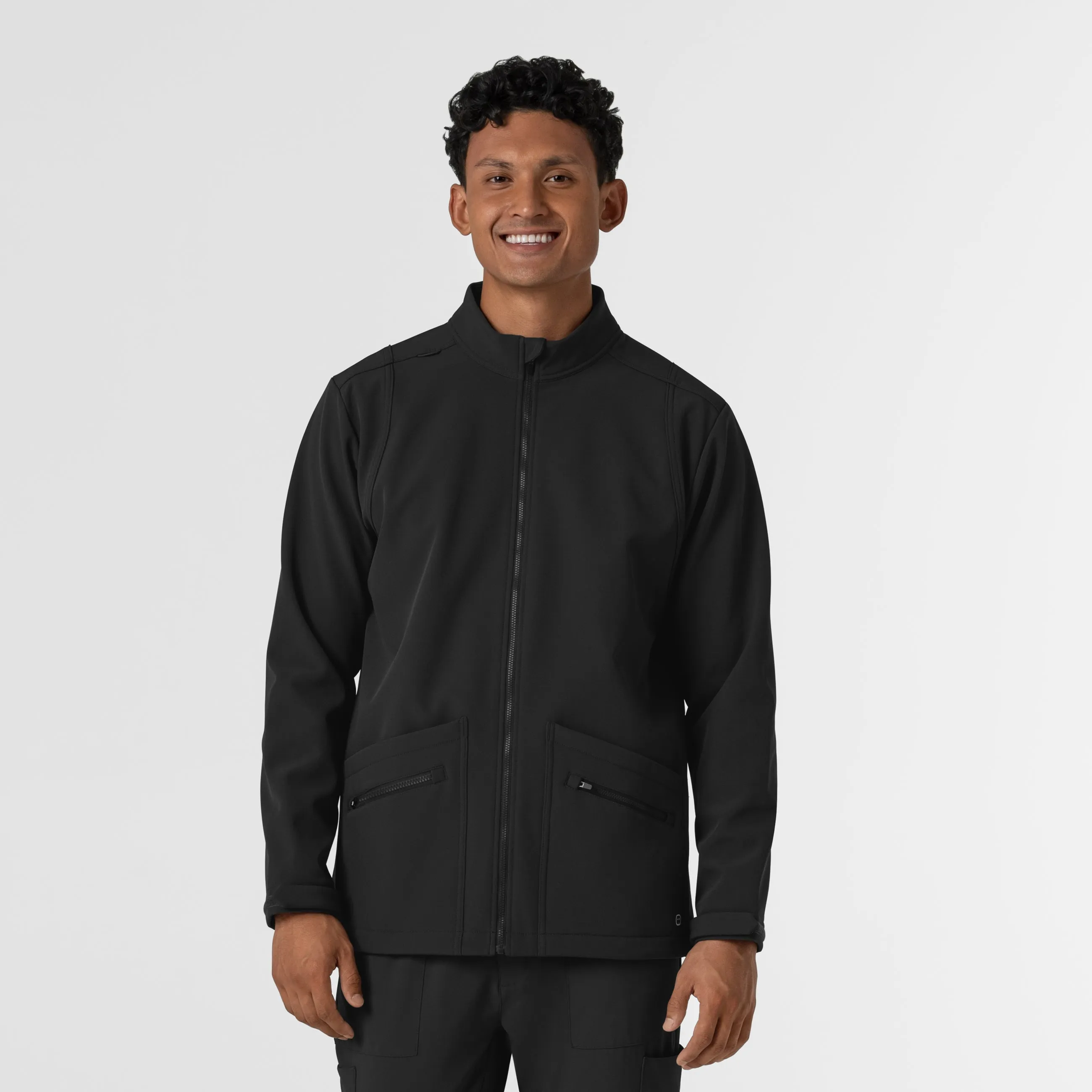 ColorfastMaterial SoftLining Men's Soft Shell Scrub Jacket - Black
