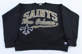 Functional Features 90's New Orleans Saints Football 7 Logo Sweatshirt