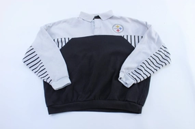 90's Pittsburgh Steelers Striped Pullover Sweater Casual Outerwear Urban Hoodie