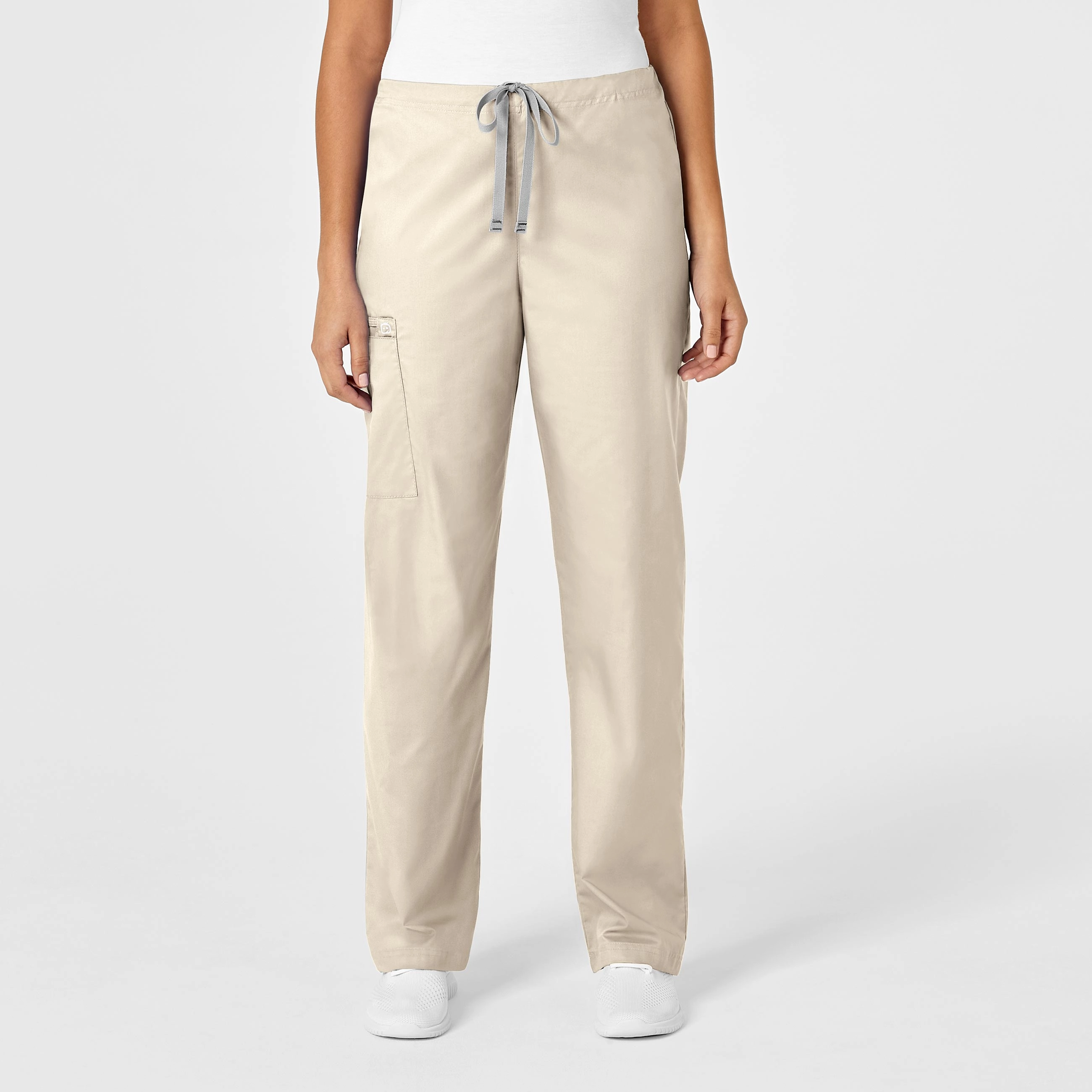 UVProtection Comfy Wearable WonderWORK Unisex Drawstring Cargo Scrub Pant - Khaki