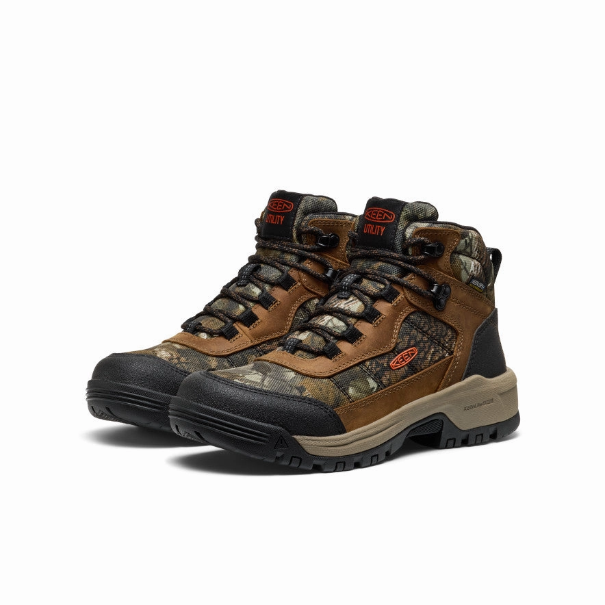 Wear Resistant Gear Women's Skokie Waterproof Work Boot (Soft Toe)  |  Camo/Black