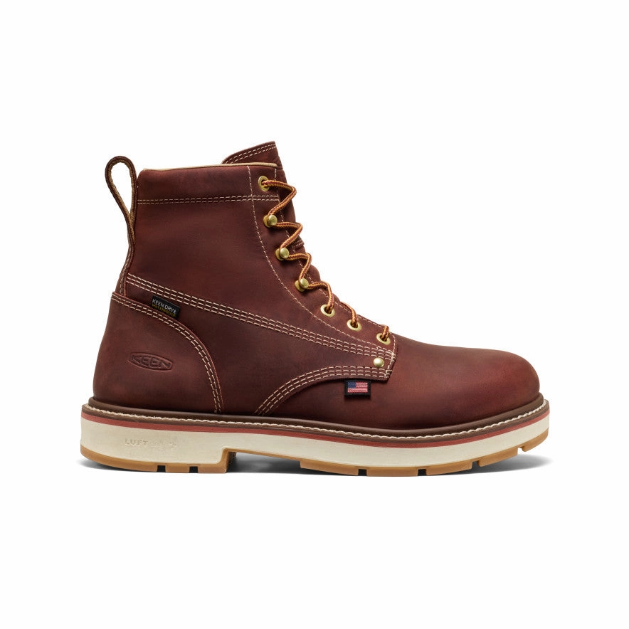 Men's Liberty 6" Waterproof 90?? Heel Boot (Soft Toe)  |  Bombay Brown/Gum Secure Strap