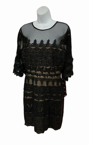 Seamless Finish Trendy Vibe Nicole Miller Collection Women's Dress Black 12