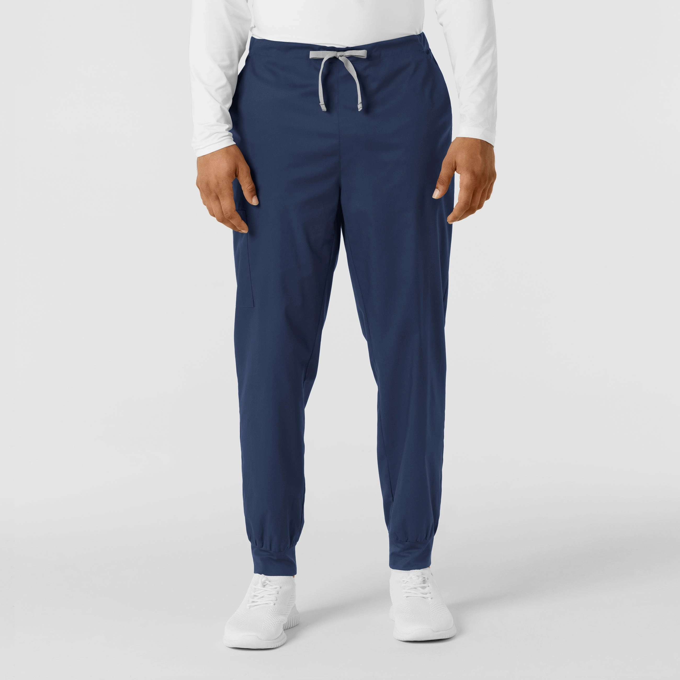 Mesh Lined WORK Men's Cargo Jogger Scrub Pant - Navy