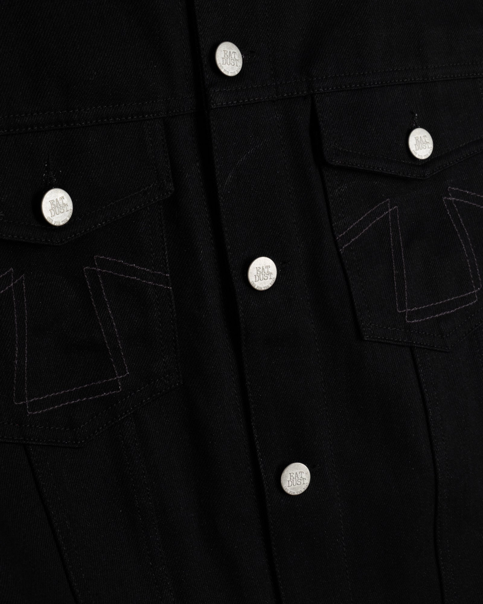 736 Sleeveless Jacket Black Denim Cozy Shield