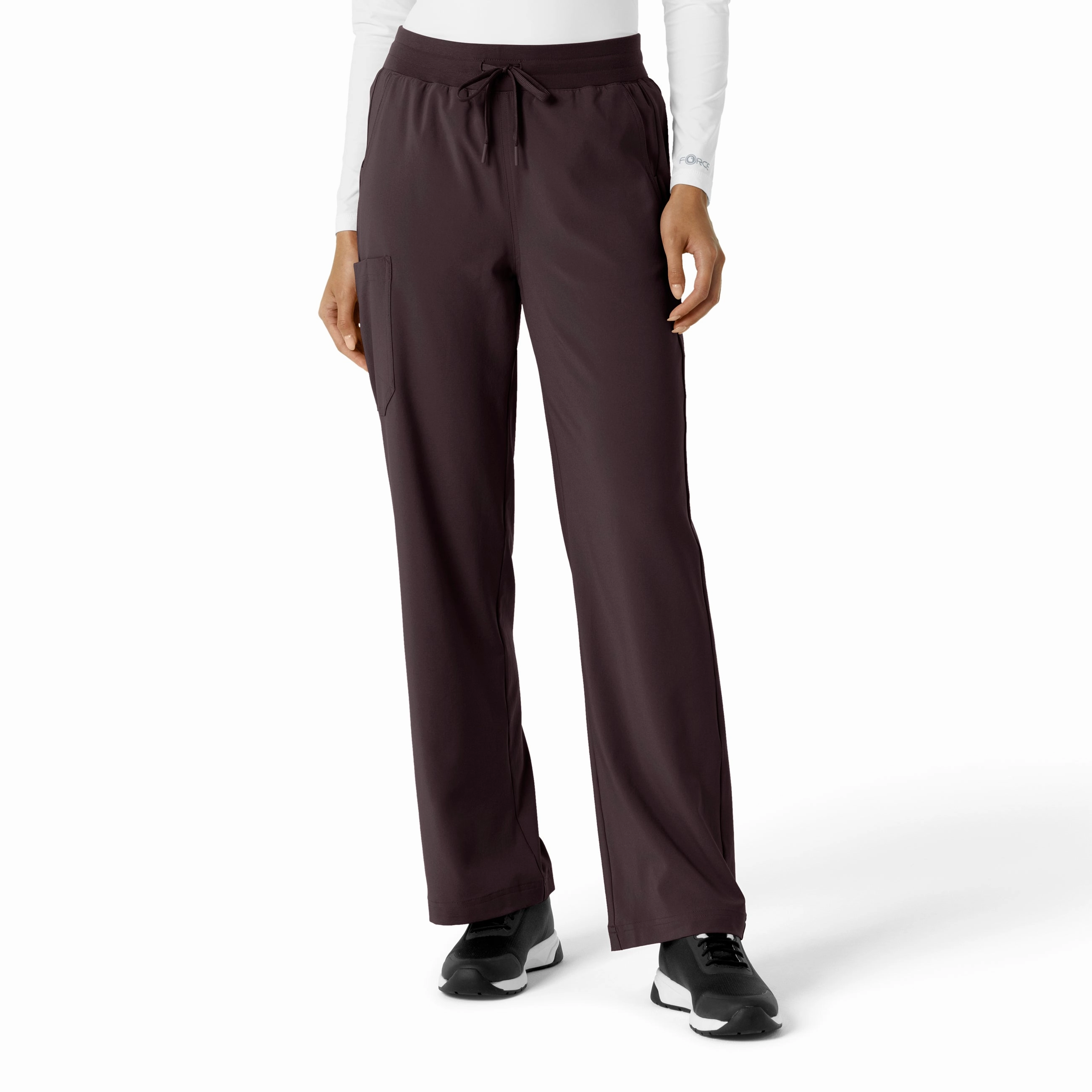 Carhartt Force Cross-Flex Women's Boot Cut Scrub Pant - Dark Sepia Tear Resistant Weave