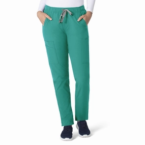 Casual Performance Fit Active Design Carhartt Force Essentials Women's Straight Leg Scrub Pant - Teal Blue