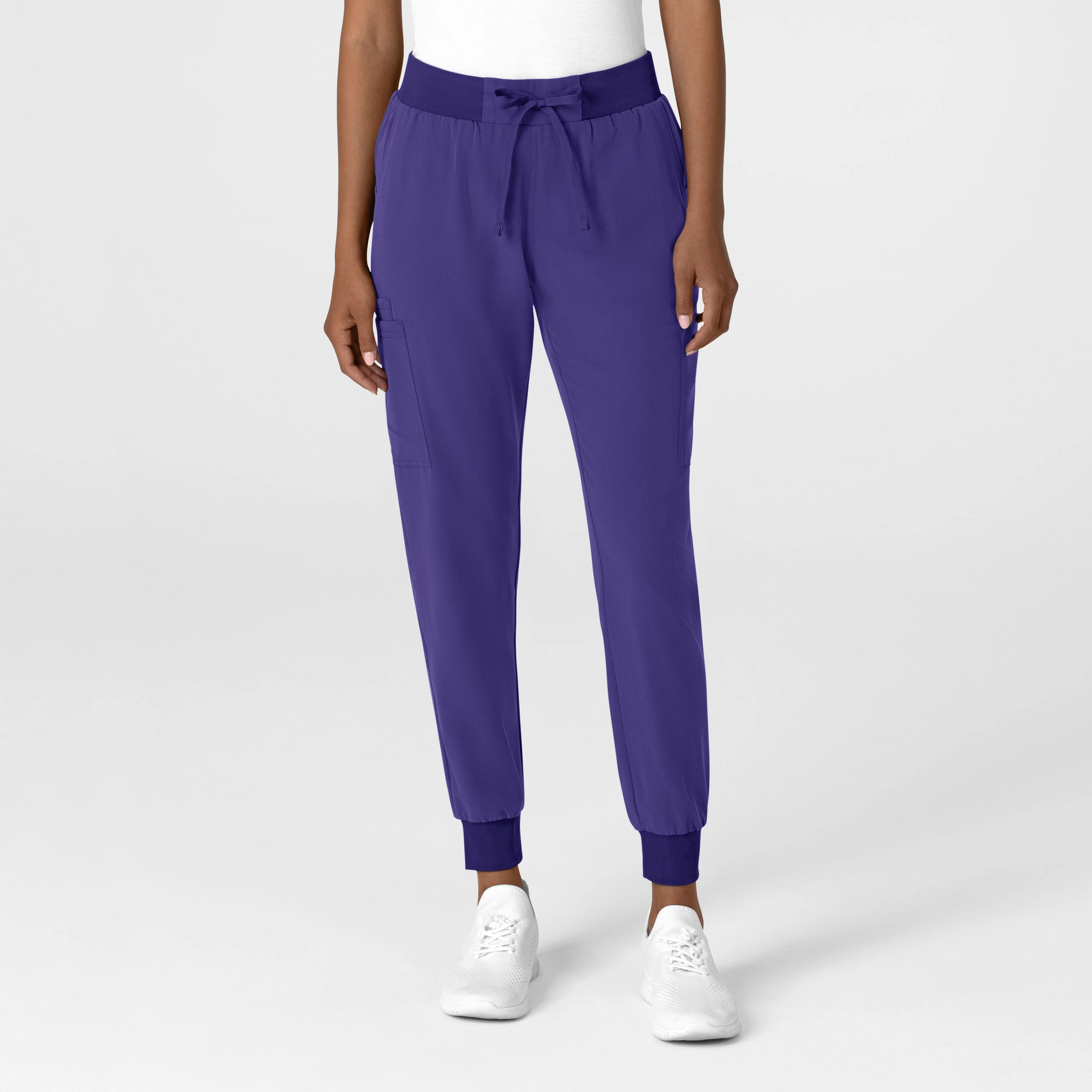 Trendy Layering Stretch Panel Nova Women's Jogger Utility Scrub Pant - Grape