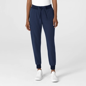 Nova Women's Jogger Utility Scrub Pant - Navy Elastic Cuff