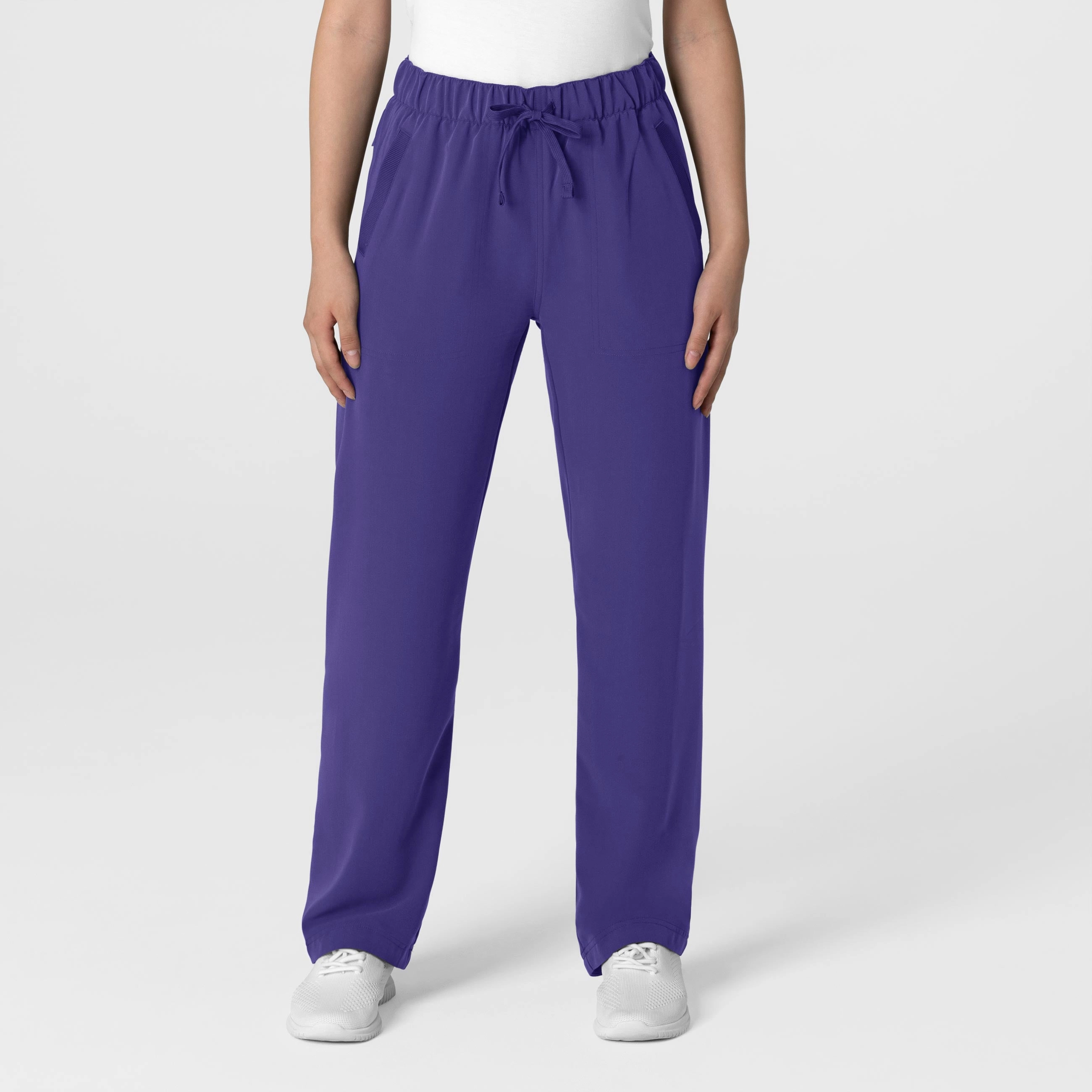 WaterRepellentCoating Nova Women's Stovepipe High-Low Hem Scrub Pant - Grape
