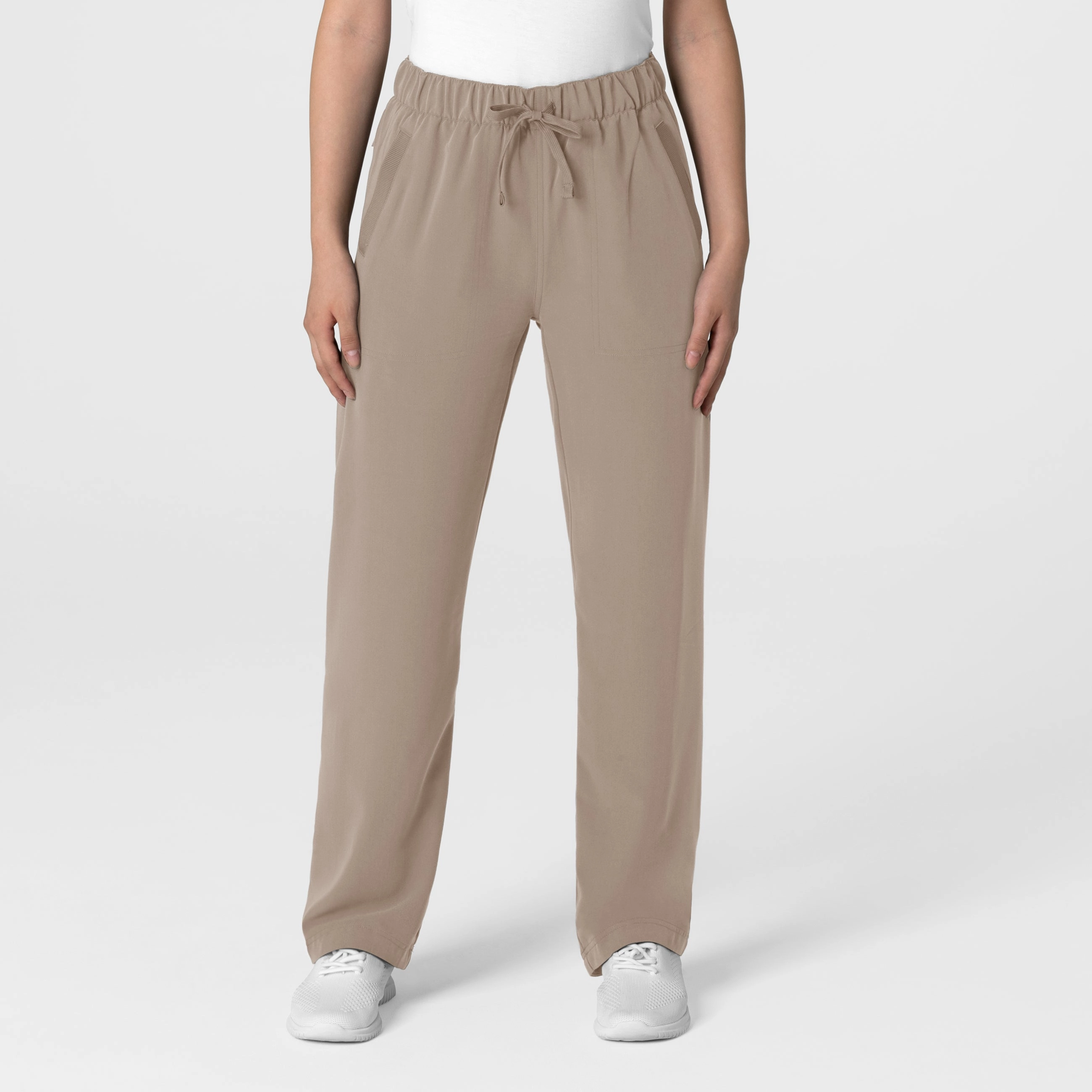 Nova Women's Stovepipe High-Low Hem Scrub Pant - Haze Adaptable Design Secure Waistband