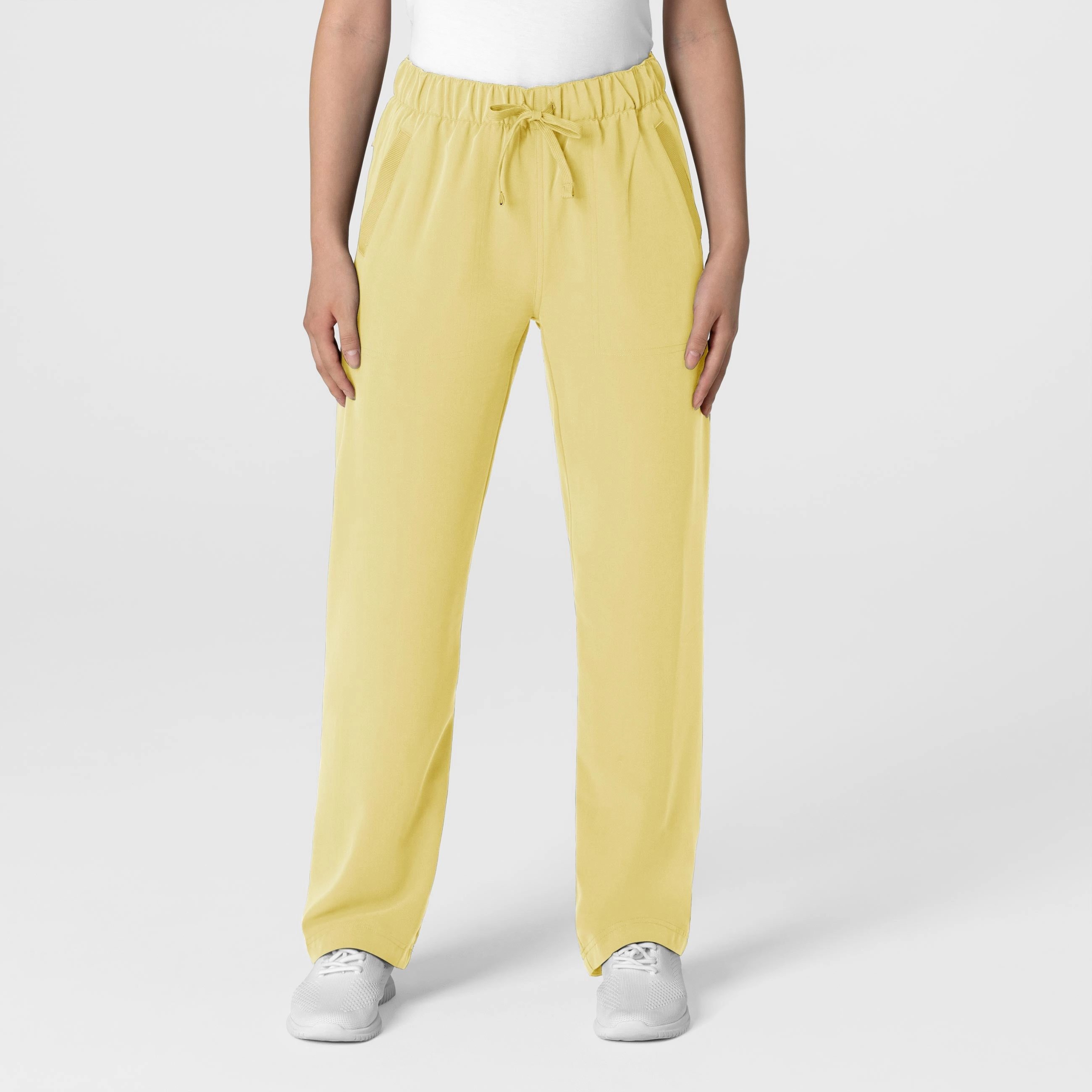 Ventilated Mesh Lining Weekend Adventure Nova Women's Stovepipe High-Low Hem Scrub Pant - Sunshine Yellow