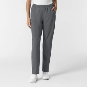 NURTUR Women's Slim Leg Scrub Pant - Pewter Polyester fabric Performance Layer