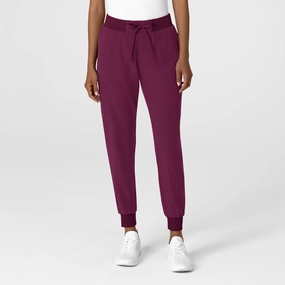 Formal Look Sporty Layers Nova Women's Jogger Utility Scrub Pant - Wine
