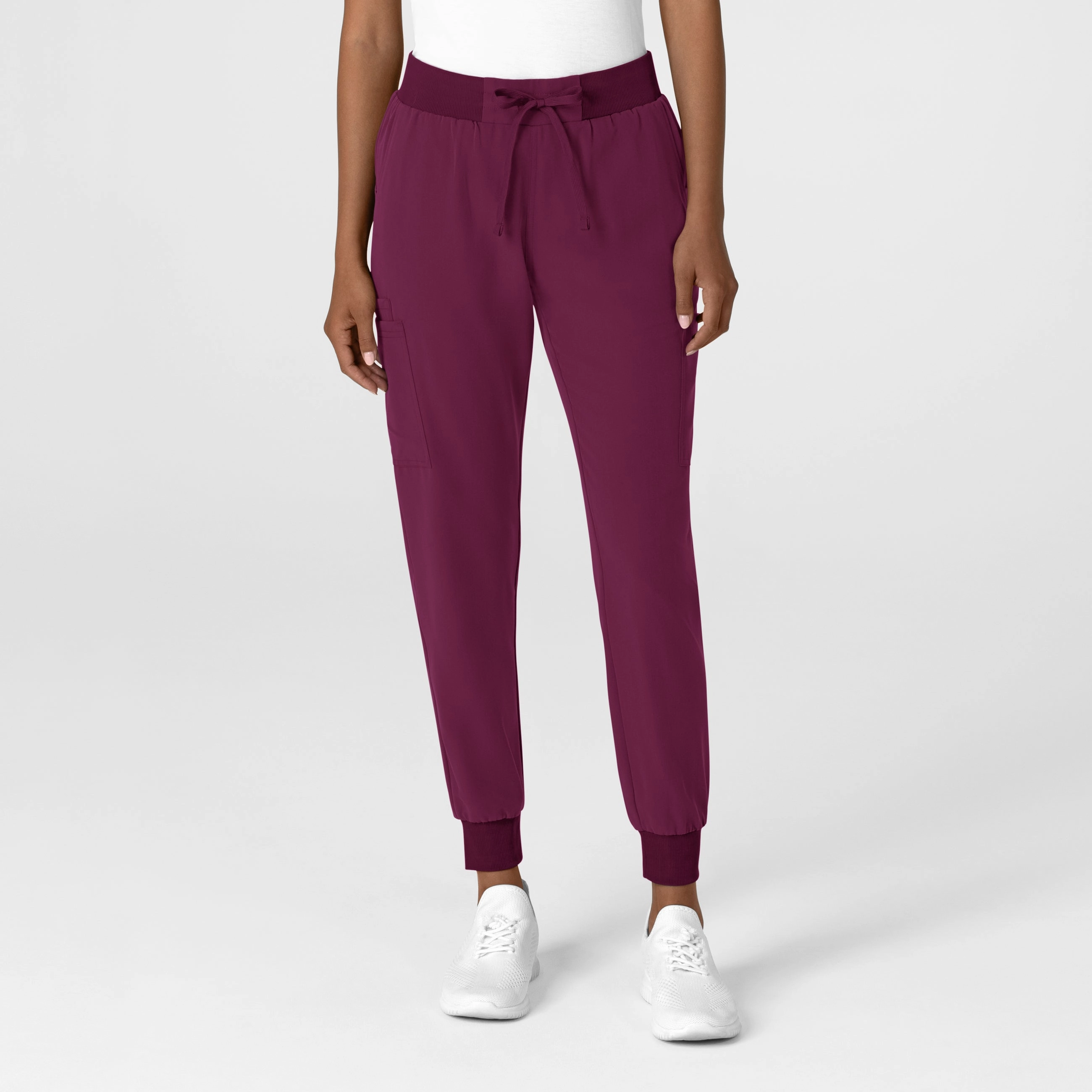 All Use Mid-rise fit Nova Women's Jogger Utility Scrub Pant - Wine