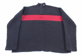 Pastel Shade Polo Jeans Company Black & Red Full Zip Sweater