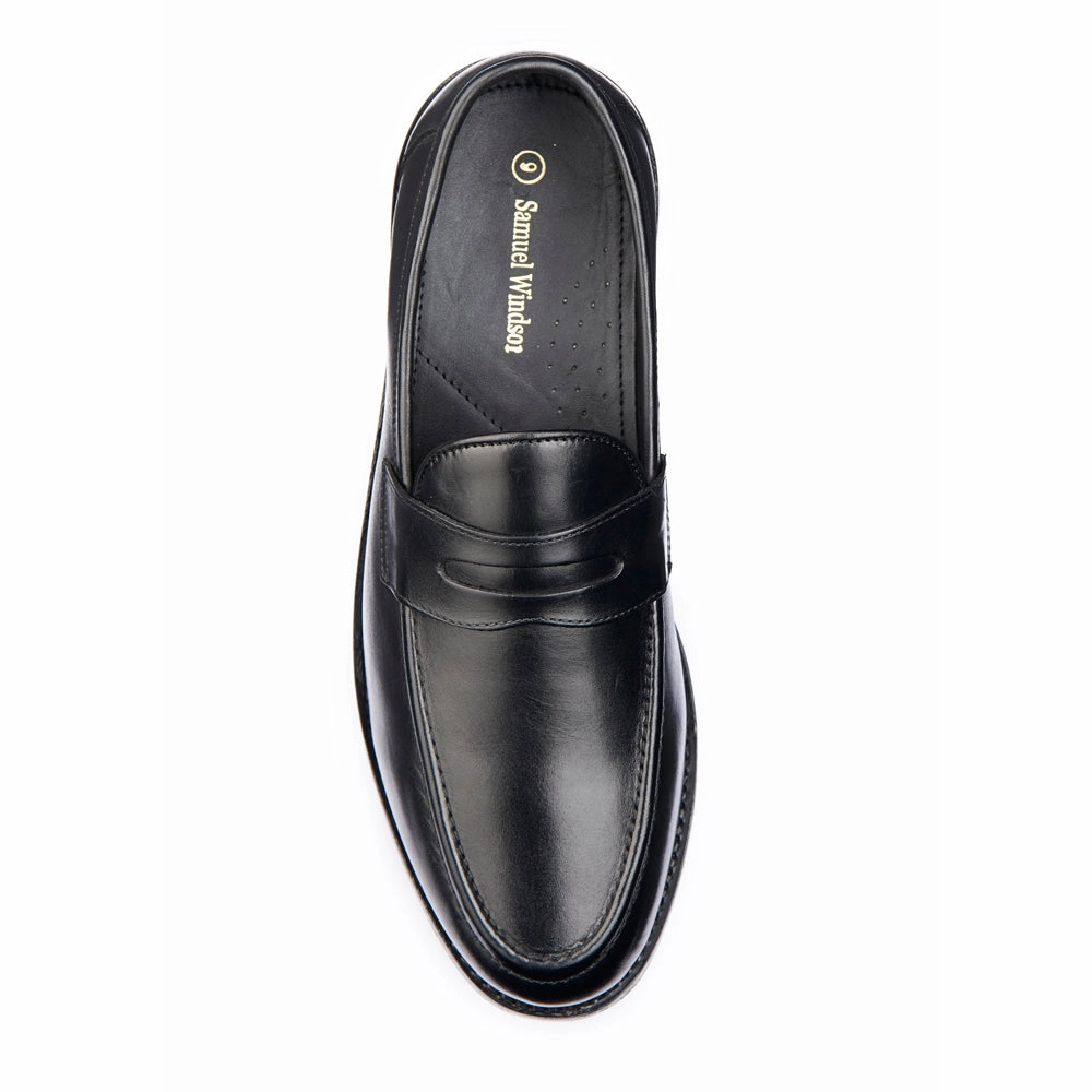 Penny Loafer - Black Flat Trendy Walking Shoes