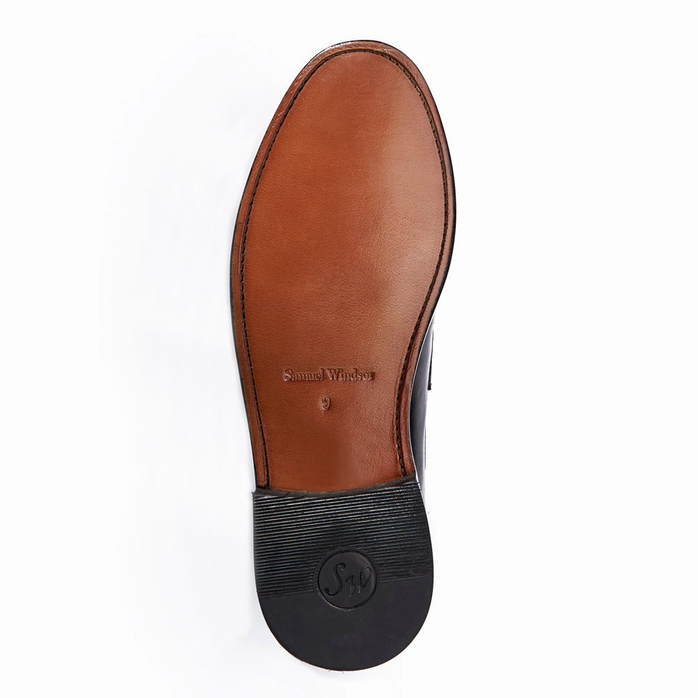 Penny Loafer - Black Bold Dash