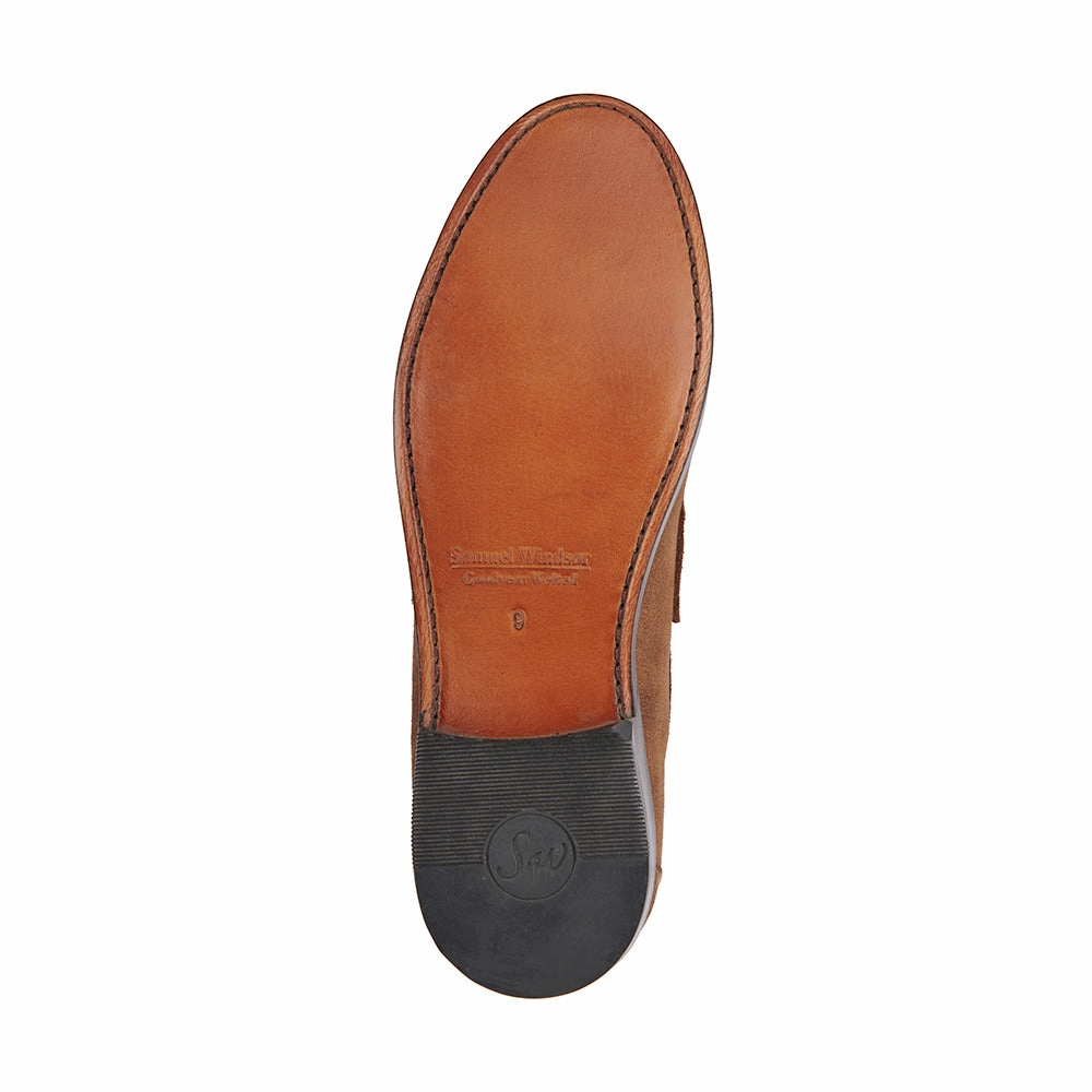 Urban Fashion Penny Loafer - Honey Suede