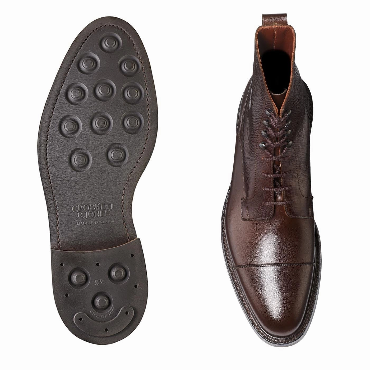 Daily Rugged Grippy Outsole Rough Terrain Perth Coffee Antique Calf & Dark Brown Willow Grain