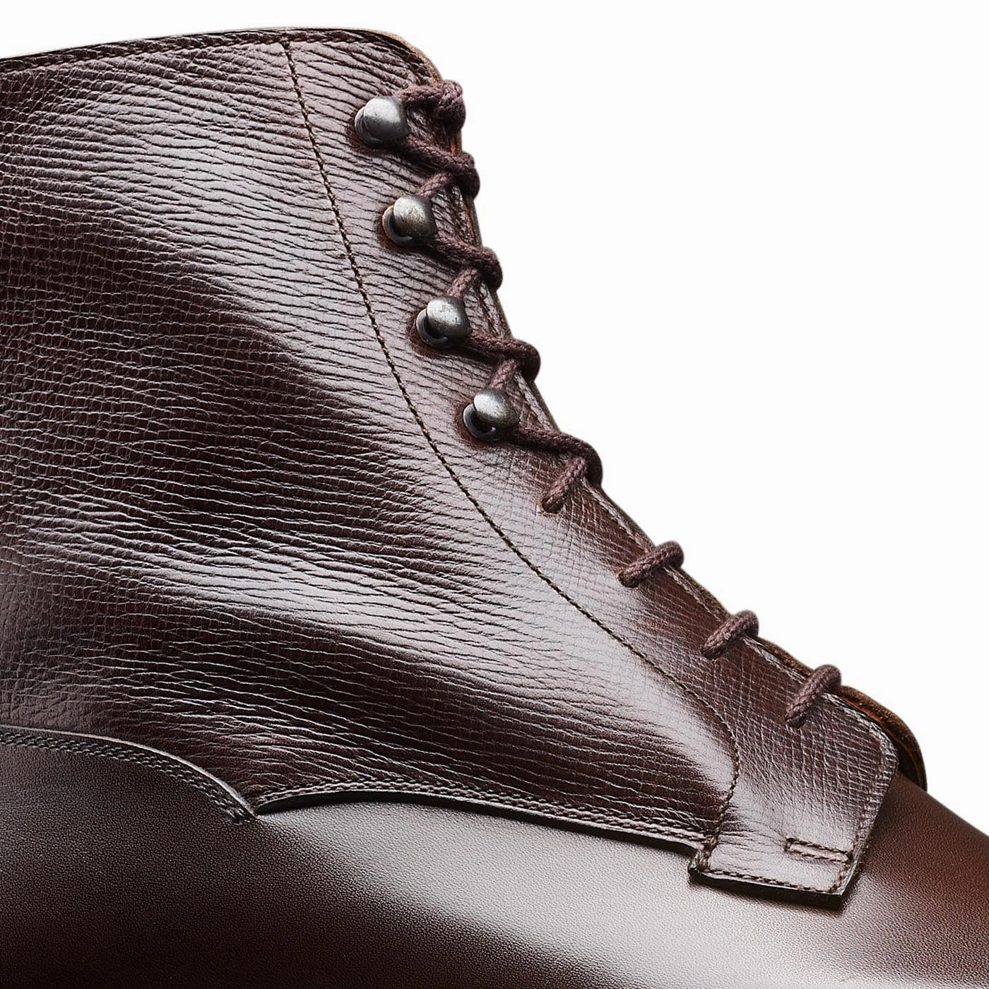 Perth Coffee Antique Calf & Dark Brown Willow Grain Teen Pick Lift Up