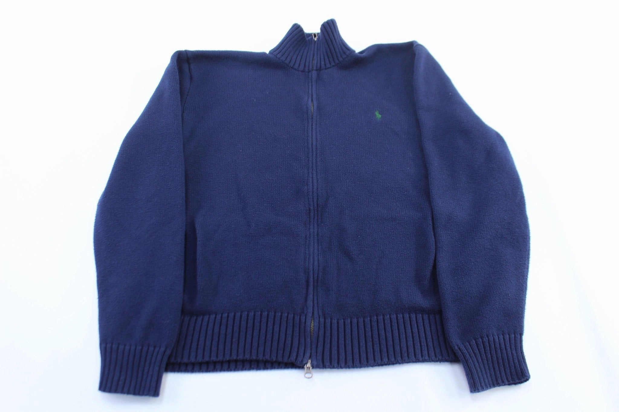 Business Ready Relaxed Vibes Polo by Ralph Lauren Blue  Full Zip Sweater