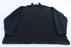 product concert wearability Plaid Design Polo by Ralph Lauren Embroidered Logo Black Quarter Zip Sweater
