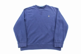 Polo by Ralph Lauren Embroidered Logo Blue Sweatshirt Athletic Wear