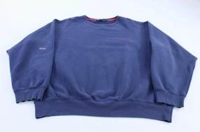 Easy to Carry Silk Polo by Ralph Lauren Embroidered Logo Blue Sweatshirt