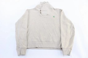 Polo by Ralph Lauren Embroidered Logo Cream Pullover Sweater Urban Fashion Warm Fashion