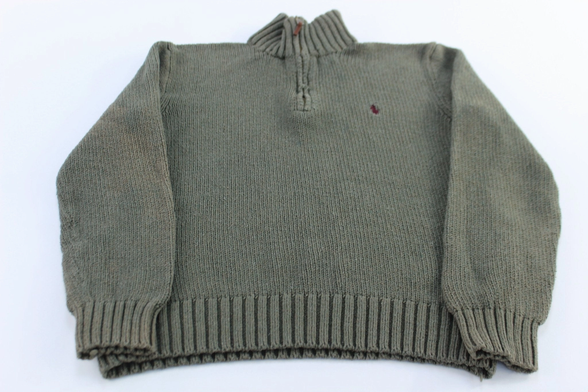 Polo by Ralph Lauren Embroidered Logo Green Pullover Sweater product office appropriateness