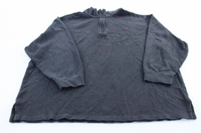 Cozy Apparel Polo by Ralph Lauren Embroidered Logo Grey Quarter Zip Sweater