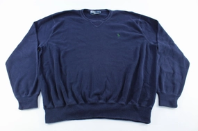Polo by Ralph Lauren Embroidered Logo Navy Blue Sweater Chilly Day Wear
