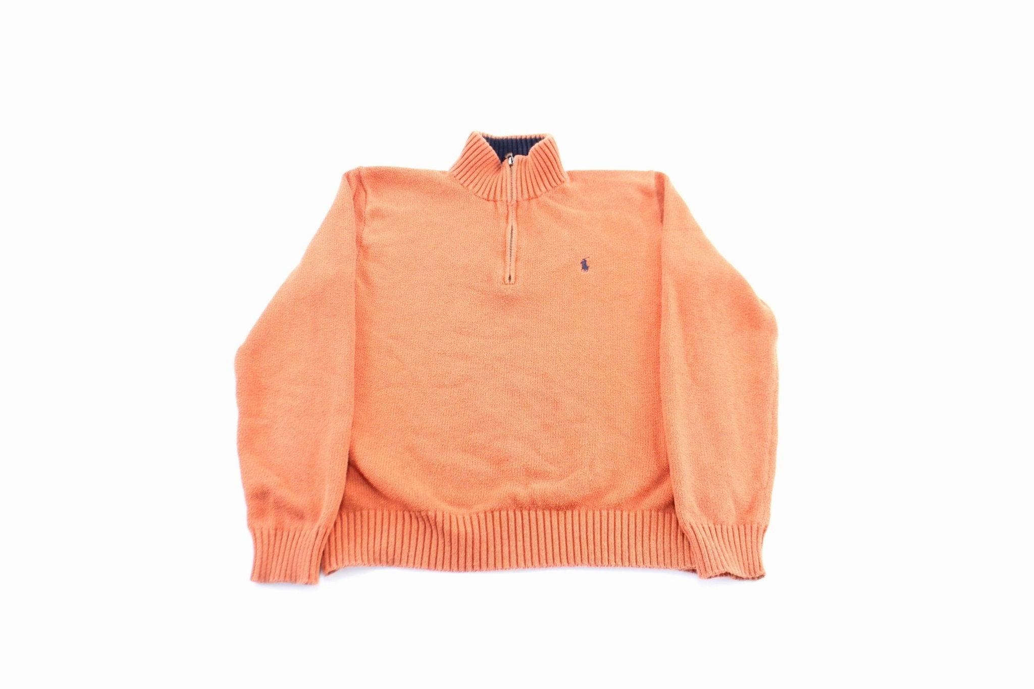 Polo by Ralph Lauren Embroidered Logo Orange Zip Up Sweater snowboarding suitable