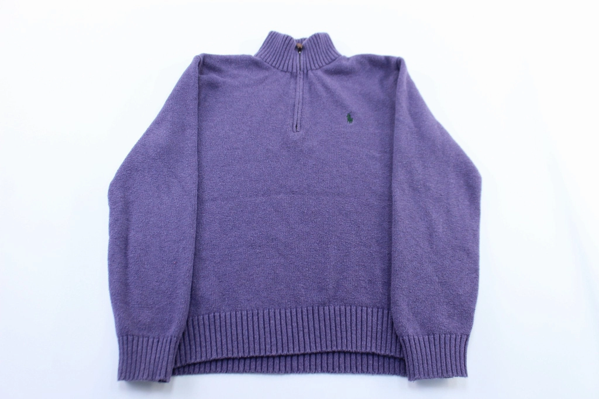 Polo by Ralph Lauren Embroidered Logo Purple Pullover Sweater product shoe support