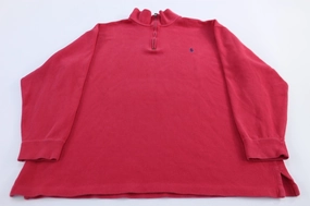 Polo by Ralph Lauren Embroidered Logo Purple Quarter Zip Sweater product nautical charm Daily Active
